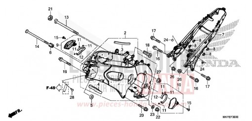 CARROSSERIE DE CHASSIS CBR1000RAK de 2019